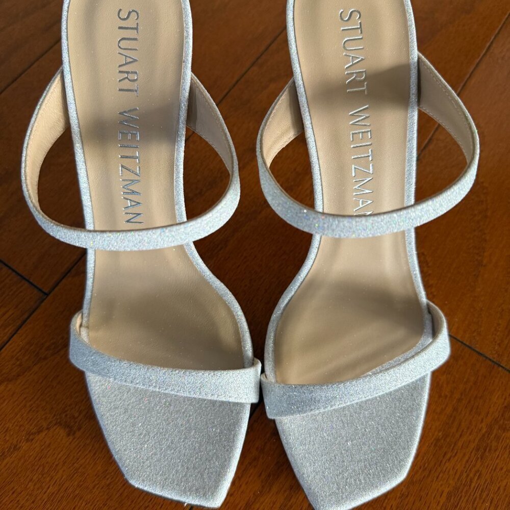 Stuart Weitzman Aleena 100 White heeled sandals SAVE $190.00 - Picture 3 of 9
